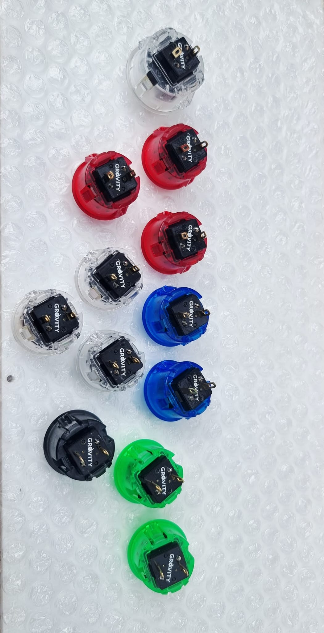 Red 24mm QANBA Gravity KS Mechanical Shafts Silent Pushbutton