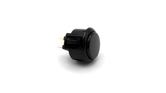 Original Black Sanwa OBSF - Snap In Pushbutton (30mm or 24mm)