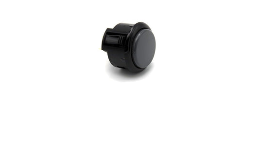 Original Grey/Black Sanwa OBSF - Snap In Pushbutton (30mm)